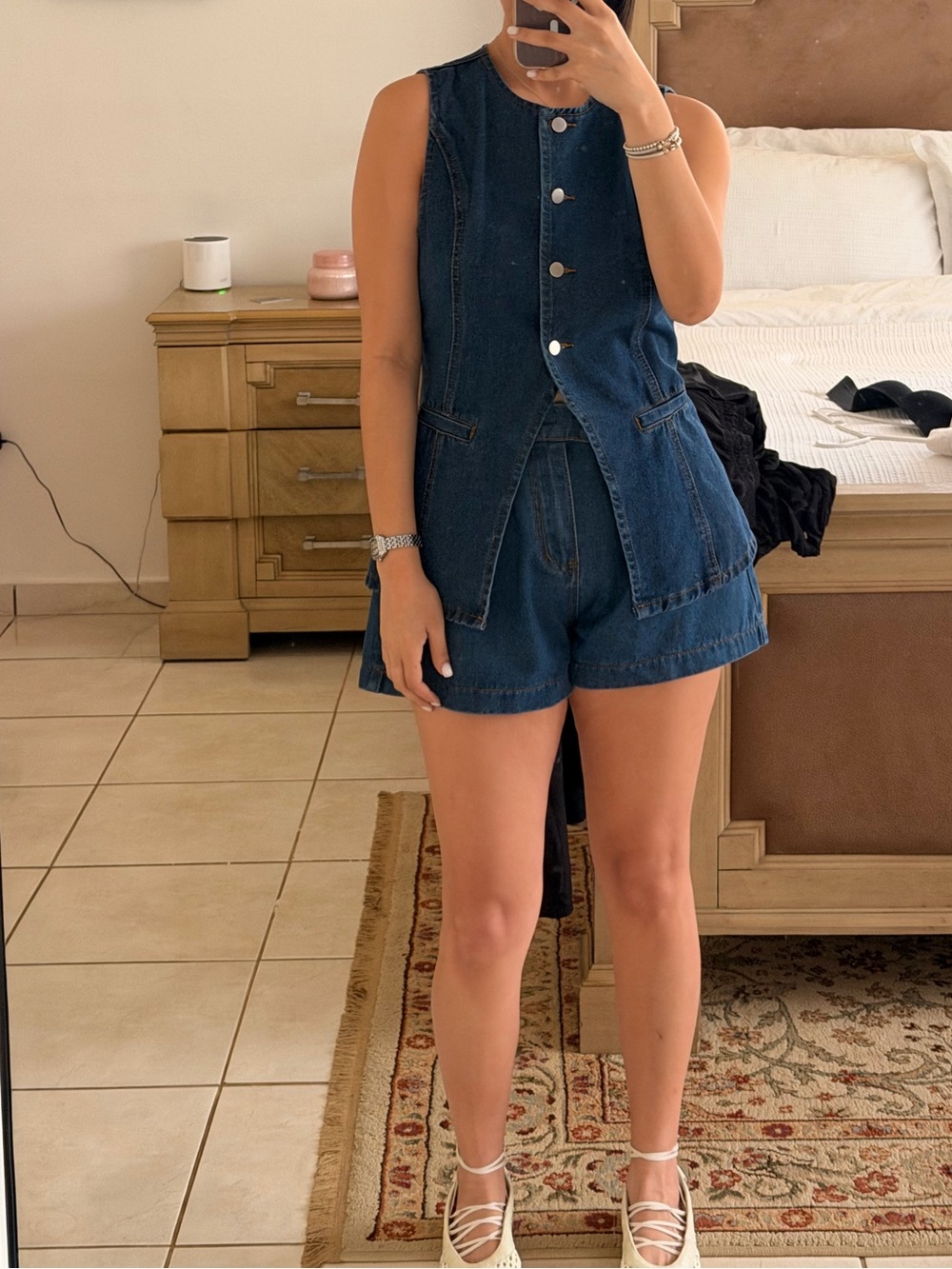 Forever 21 Denim vest and short SET